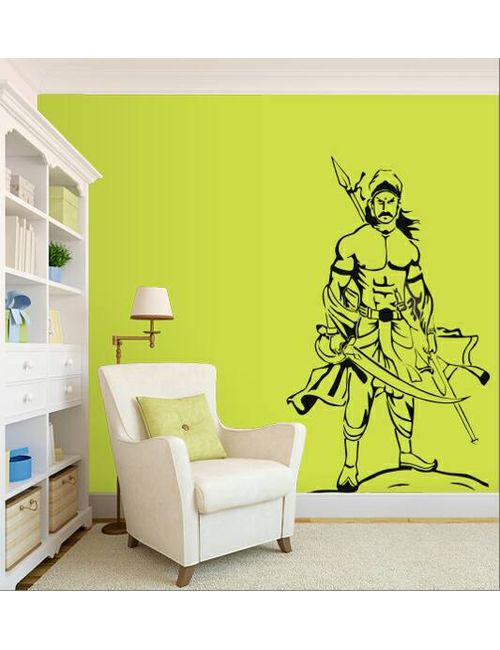 wall sticker of a tamil warrior