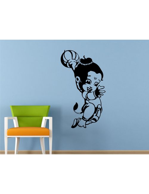 heaven decors bal hanuman black wall decal and sticker vinyl wall