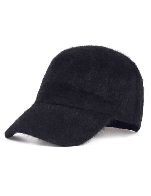faux fur baseball cap