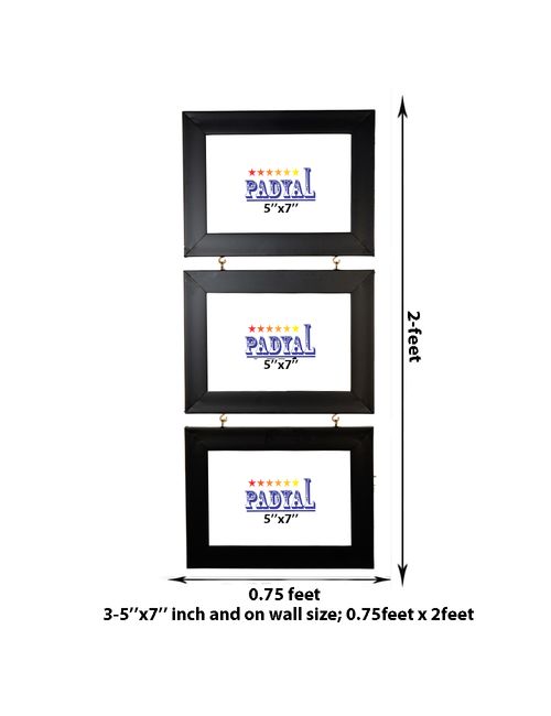 Padyal Graceful Drop Down 3 5 X 7 Photo Frame Black Bl57