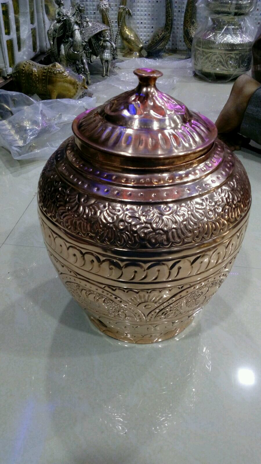Antique Copper Water Pot / Kothi / Goli , healthy Water.