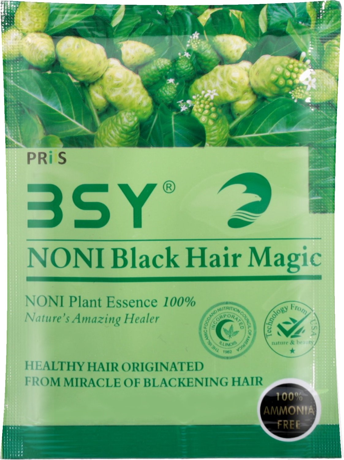 BSY NONI BLACK HAIR MAGIC DYE SHAMPOO (TONIC & COLOR IN JUST 10 MINS