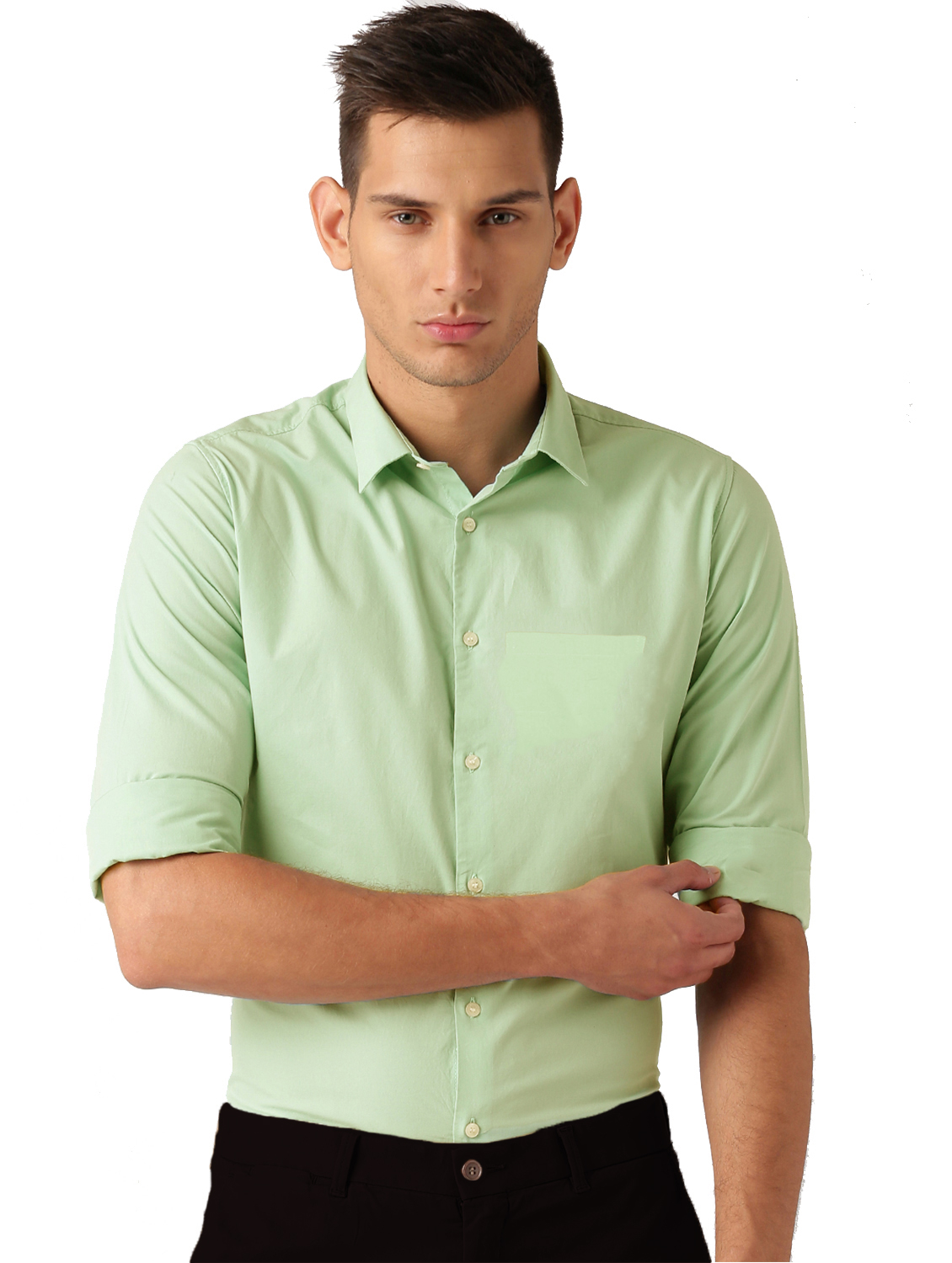 Dark Green Shirt With Black Jeans Goldin Ma