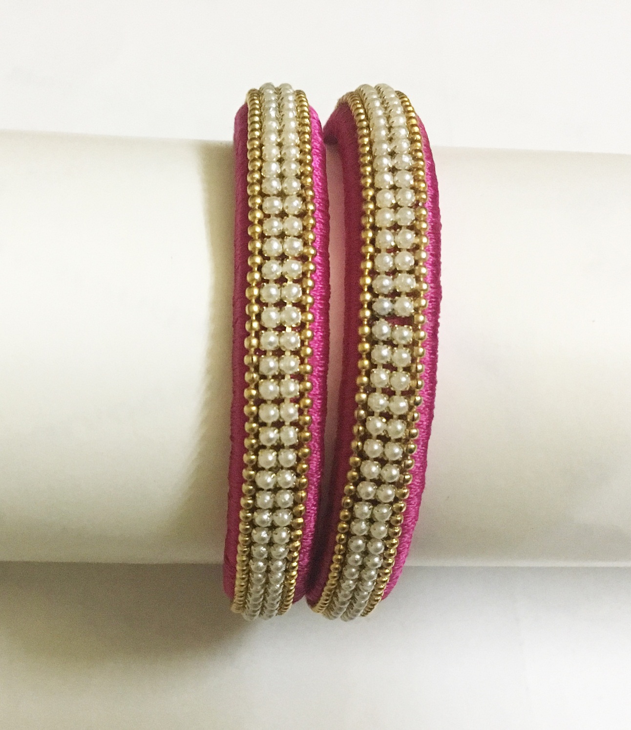 Pink thread bangles Clearance