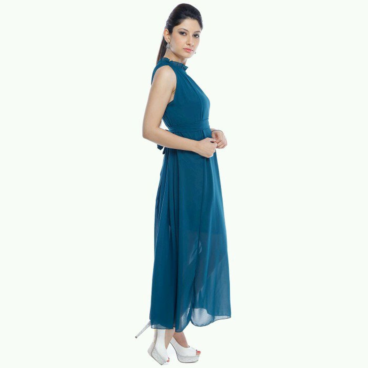 Buy Designeez Dark Green Maxi Dress at Lowest Price DEDAGR26511173