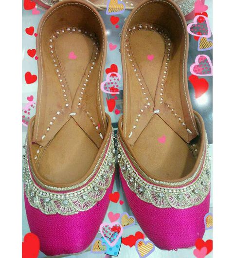 Buy Hot Pink Punjabi Jutti at 20% off Online India at Kraftly ...