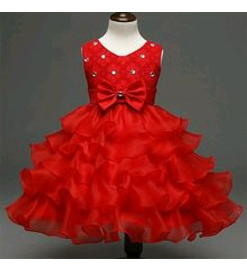 Buy Red Frill Frock at Lowest Price - REFRFR29745RTI263357 | Kraftly