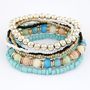 Drawstring Multicolour Handmade Multilayer Bead Korean Fashion Bracelet