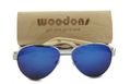 Woodons Aviator Blue Sunglasses ZL138-3
