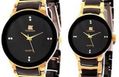IIK collection gold black watch for couple