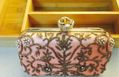 Lotus Button Zardosi Box Clutch