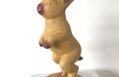 Artistic standing rabbit decor figurine