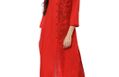aayusika Beautiful Ethnic Wear Rayon Slub Designer Mill Printed & Trim Work Long kurtas 02