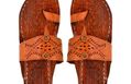 FOBHIYA International Natural Leather Kolhapuri Men's Slippers in Brown Color