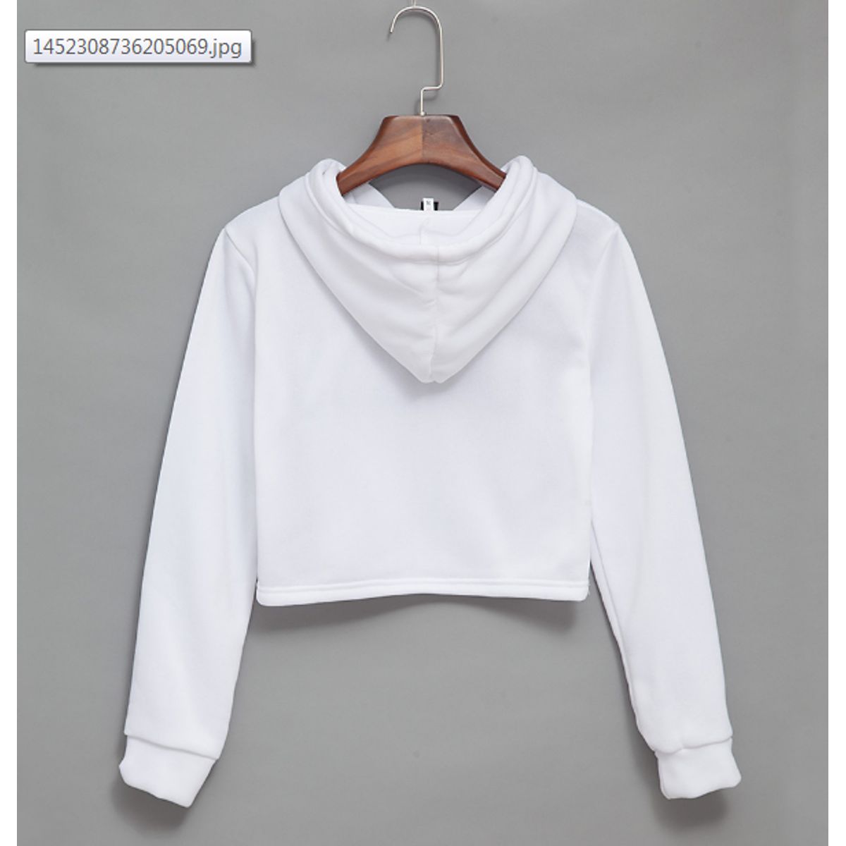 Buy Printed White Crop Style Hoodie at Lowest Price ...