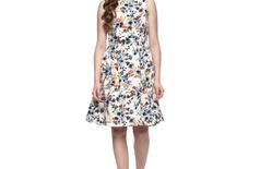 ZOYS Womens Knee Length Multi Color Floral Printed Dress