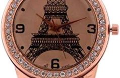 Eiffel tower pink watch for women
