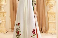 White Georgette Jacket Style Suit
