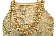 Bhamini Ever Instyle Batwa Potli ( Gold)