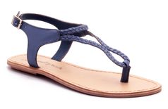 Naughty Walk - 704 Blue Flat Sandals
