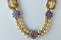 Terracotta handmade TEMPLE GANESHA necklace