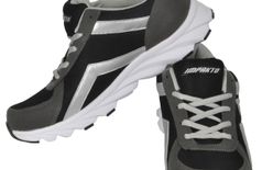 Impakto Mens Sports Shoes - Black & Silver