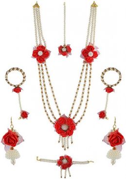 Flower Jewellery Online In India At Best Prices Women Jewelry Women Jewellery Sets De Novo Pearl Red Flower Set For S