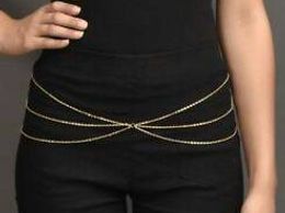  Trendy 3 Layers Gold Belly Chain Body Chain belly chain waist bikini chain