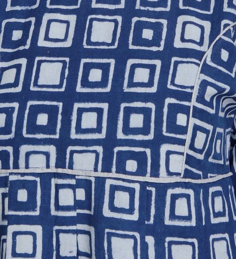 Buy Blue White Block Printed Cotton Dress at Lowest Price ...