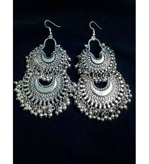 Buy Silver Double Chandbali Divamm Fashion at Lowest Price ...