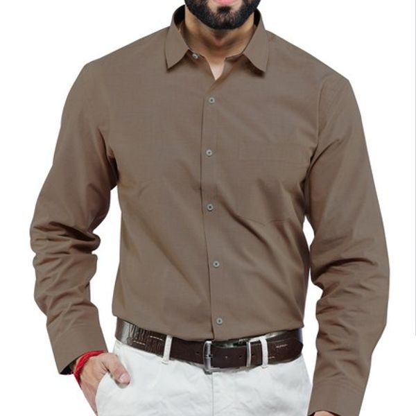 Buy UOMO RICCO Brown Casual Shirt for Men at 35% off Online India at ...