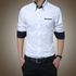 New Fancy White Pure Cotton Men Formal Shirt