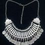 Full Metal Look Silver Necklace Divamm Fashion Oxidized Afghani Tribal Necklace Design Ethnic Tibetian