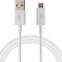 Ad net Micro USB Data Cable charger adapter for Samsung Galaxy S4 S3 III Note 2 II J563 USB Cable (White)