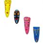 Terracotta Home Decorative Wall Hanging Multicolour Bahama Mask combo -10 cms.-4 pcs.-Handcrafted Decorative Mask for Wall Decor, Room Decor and Gifts