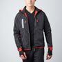 VERSATYL - World's 1st Multi utility Travel Jacket with 18 pockets & 29 features! Black-Fiery red Color