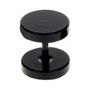 Men Style Dumbbell Shape Plain Fashion Black 316 L Stainless Steel Round Stud Earring For Men And Boy