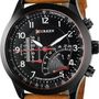 Curren Brown Leather strap watch for men