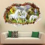 Fantaboy White Unicorn Design Poster Wall Decal/ Sticker (62cm X 42cm)