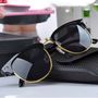 Skygge Original Polarised Gun-Metal Clubmaster Wayfarer Black frame Black lens Unisex Sunglasses