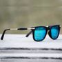 Skygge Original Unisex Wayfarer HD Vision Polycarbonate Aqua Blue Color Square Sunglasses With Black Frame